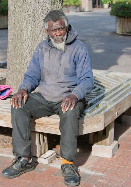 Poor old African american homeless man - Jay Harold